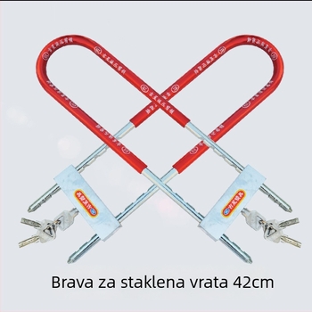 U-brava s dvostrukim otvaranjem za staklena vrata, konstrukcija od željeza i čelika, svijetli luksuzni stil