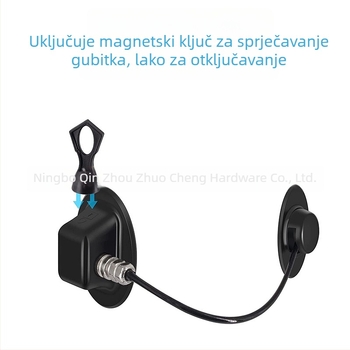 Patentirana magnetska sigurnosna brava za djecu za hladnjak, ormarić i ladicu — Model ZC202, plastika, moderni minimalistički stil