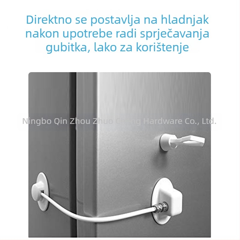 Patentirana magnetska sigurnosna brava za djecu za hladnjak, ormarić i ladicu — Model ZC202, plastika, moderni minimalistički stil