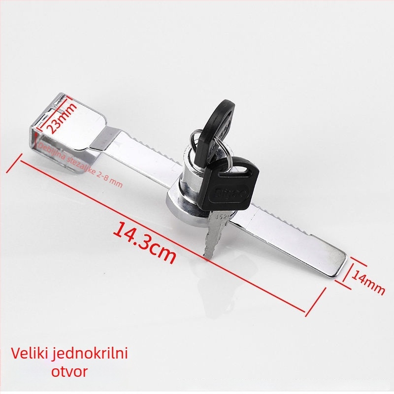 Brava za staklenu vitrinu, nehrđajući čelik, američki stil, artikl 1004668375
