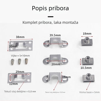Trostruki zaključani mehanizam za ladice uredskog namještaja – bočno montiran zaključavanje, za ladice i dokumente, model 001, marka Cheng Changlong, materijal aluminijska legura / hladno valjani čelik, stil moderni minimalistički