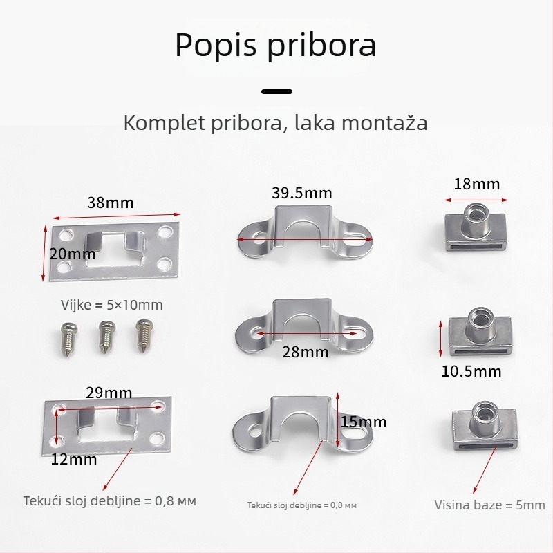 Trostruki zaključani mehanizam za ladice uredskog namještaja – bočno montiran zaključavanje, za ladice i dokumente, model 001, marka Cheng Changlong, materijal aluminijska legura / hladno valjani čelik, stil moderni minimalistički