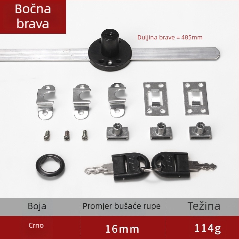 Trostruki zaključani mehanizam za ladice uredskog namještaja – bočno montiran zaključavanje, za ladice i dokumente, model 001, marka Cheng Changlong, materijal aluminijska legura / hladno valjani čelik, stil moderni minimalistički