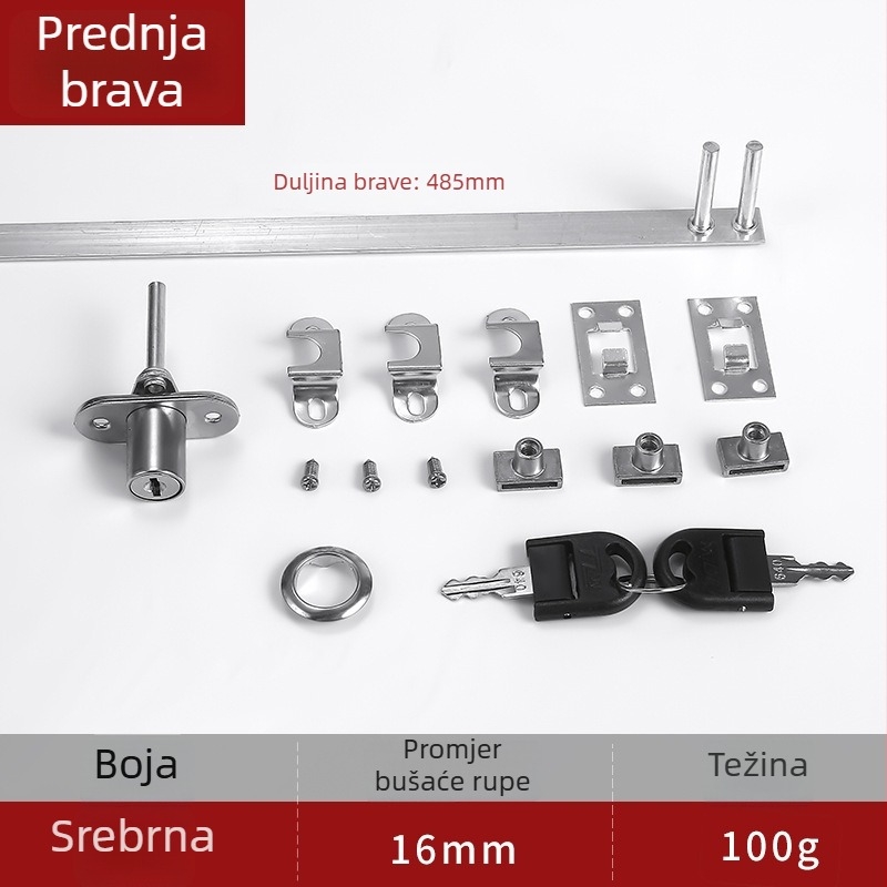 Trostruki zaključani mehanizam za ladice uredskog namještaja – bočno montiran zaključavanje, za ladice i dokumente, model 001, marka Cheng Changlong, materijal aluminijska legura / hladno valjani čelik, stil moderni minimalistički
