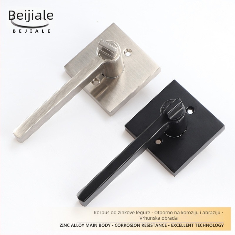 Beijiale BJL-2224 Kvaka od cinkove legure za vrata – za spavaću sobu, hodnik i kupaonicu – moderni minimalistički stil