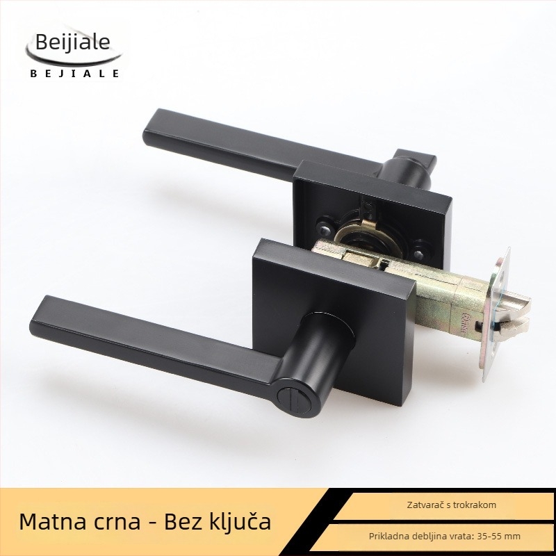 Beijiale BJL-2224 Kvaka od cinkove legure za vrata – za spavaću sobu, hodnik i kupaonicu – moderni minimalistički stil