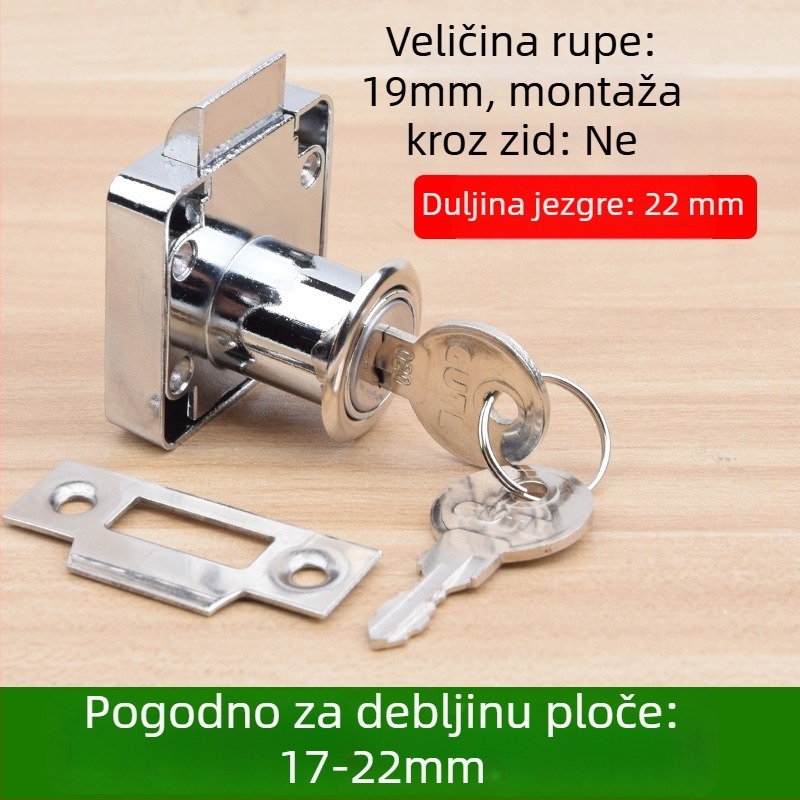 Gut brava za ladice – cinkova legura, model A138, za ladice od masivnog drveta, moderan minimalistički stil