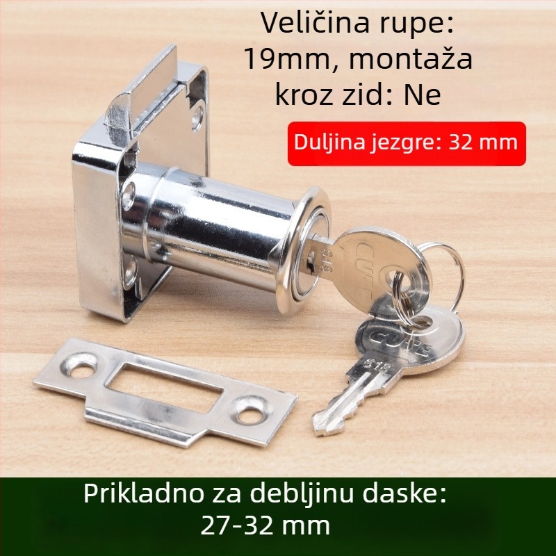 Gut brava za ladice – cinkova legura, model A138, za ladice od masivnog drveta, moderan minimalistički stil
