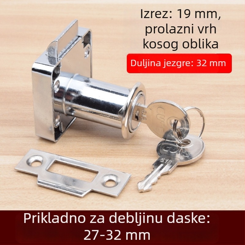 Gut brava za ladice – cinkova legura, model A138, za ladice od masivnog drveta, moderan minimalistički stil