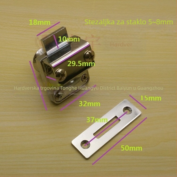 Brava za staklenu vitrinu – model 407/417(409); materijal Ferroalloy; pogodno za vitrines za nakit, vinske vitrine i staklena vrata vitrina; stil moderni minimalizam; prilagodljiva obrada