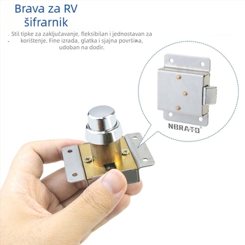 Brava za ladicu s pritiskom, od nehrđajućeg čelika i mesinga, NBRATO, model RCL-001, moderan i jednostavan stil
