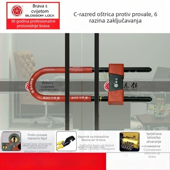 U-oblik brave od čelika MH800-806/808 za staklena vrata, uredska vrata, kućna vrata, klizna vrata i motocikle — moderan minimalistički dizajn