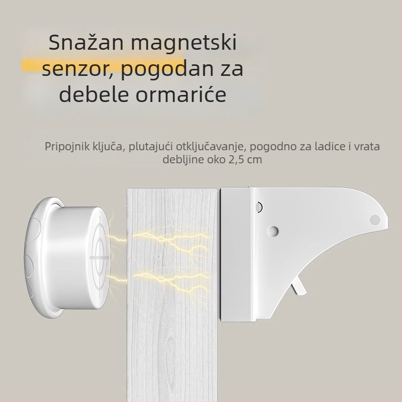 Magnetska brava za ladicu - The First Force CLCTSUO, plastika, široka primjena, moderan jednostavan stil