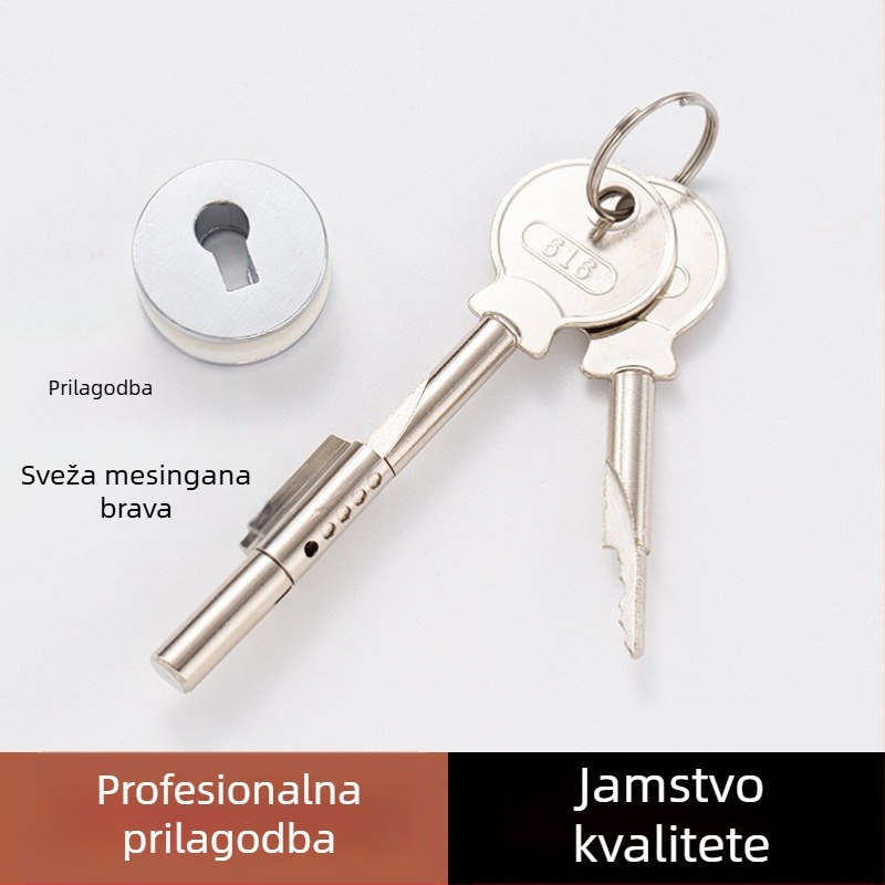 Ključ za staklenu vitrinu za kućnu upotrebu – bakar, XS1012, Double Tiger, prilagodljiv