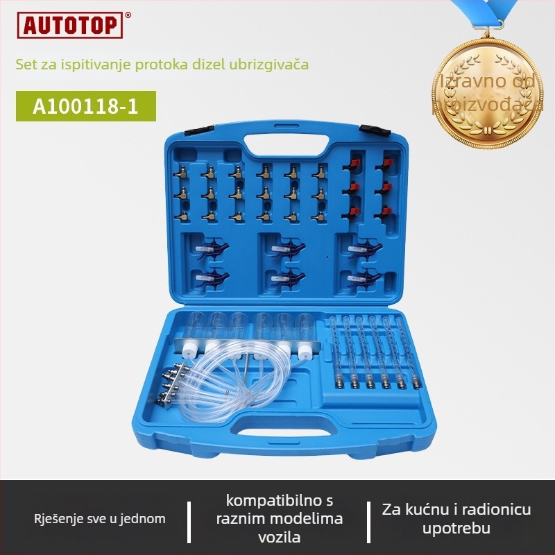 Topu set za test protoka dizelskog ubrizgivača – bakar, plastika, željezo i aluminij konstrukcija, za auto popravak