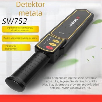 Ručni detektor metala, Shendawei SW752, težina 0,3 kg, sigurnosna oprema