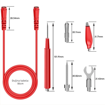 Cleqee P1500 višefunkcijski testni kabel s banana konektorima za elektronička mjerenja (PVC izolacija)