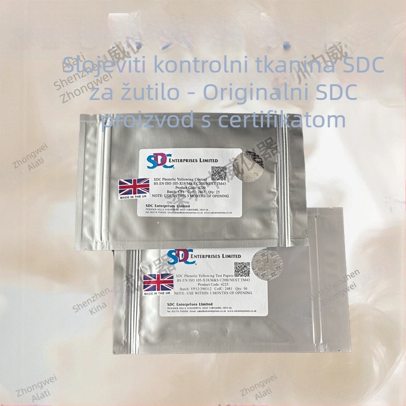 SDC papir za žućenje, fenolni žuti test papir, test papir protiv žućenja, kontrolni tkaninski film | Model SDC