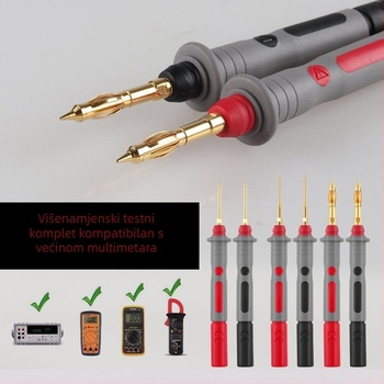 Set testnih vodova za multimetar s zamjenjivim sondama, ABS izolacija, model BC0006011900, kompatibilan s opremom za testiranje