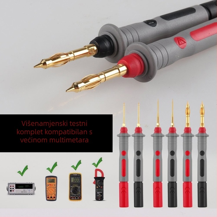 Set testnih vodova za multimetar s zamjenjivim sondama, ABS izolacija, model BC0006011900, kompatibilan s opremom za testiranje