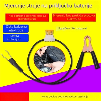 Detektor curenja struje za automobil s test klipom za terminal baterije, težina 0.07