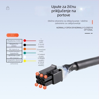Električna vrezna brava za kabinet za automatiziranu prodaju — metalna, 1# uska verzija brave, marke Deyang Enpu, pogodna za staklena vrata, protupožna vrata i željezna vrata, moderni minimalistički stil