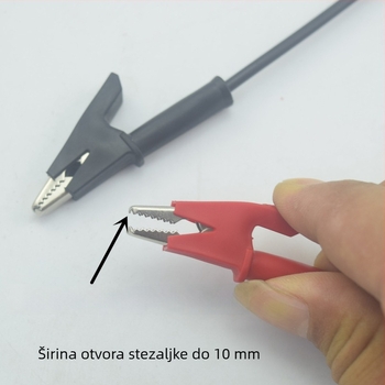 Zhentai Zhijian 223 Testni kabel za multimetar s 10 mm krokodil klipsom, PVC, 20A
