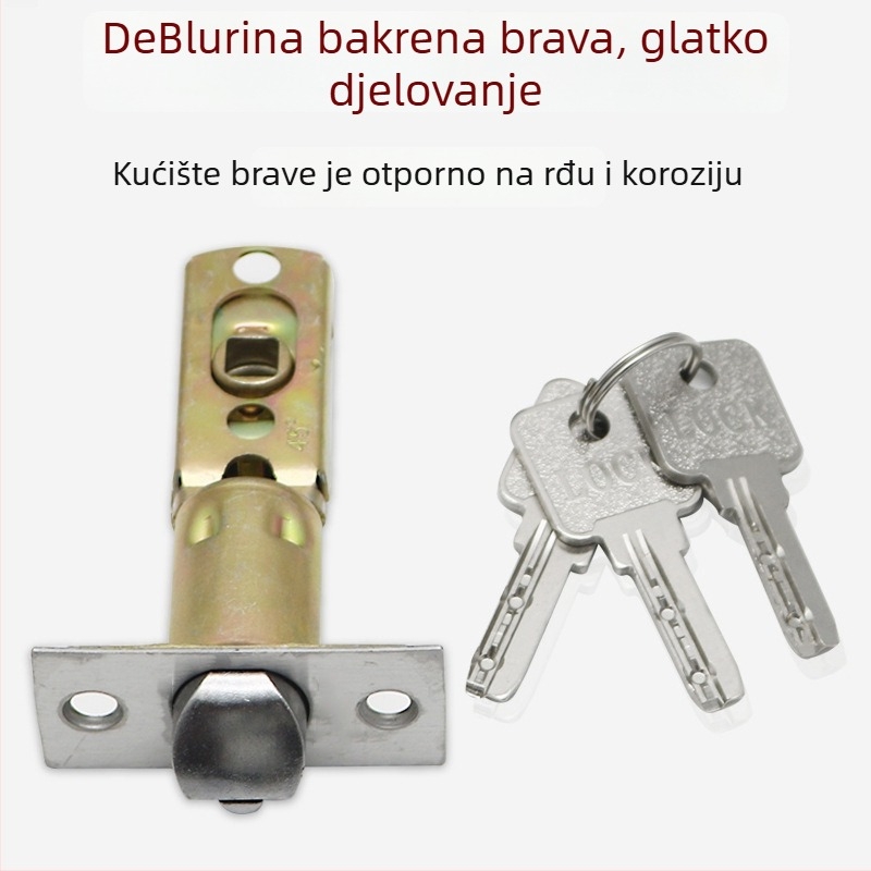 Trojpoložni držački mehanički zaključivač za unutarnja vrata, aluminijska legura, model LF