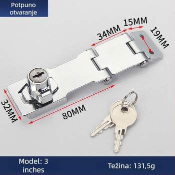 Gu Rui legirani produženi zaključni mehanizam za ormariće i arhive – produženi model, suvremeni minimalistički stil