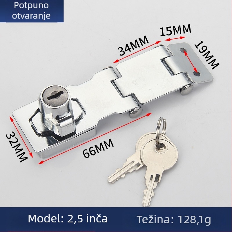 Gu Rui legirani produženi zaključni mehanizam za ormariće i arhive – produženi model, suvremeni minimalistički stil