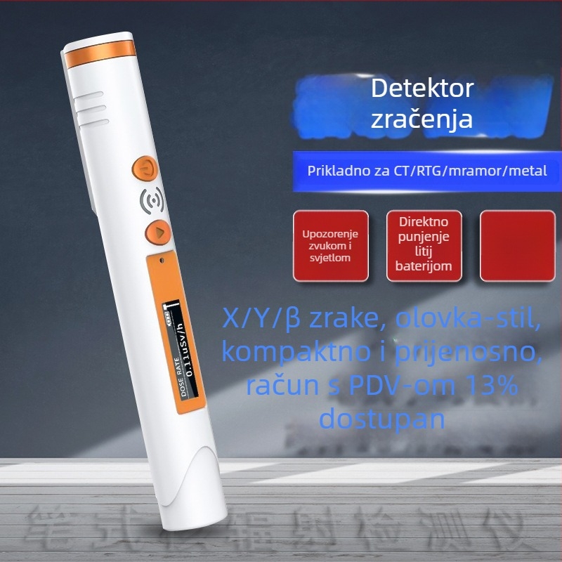 Pen-stil digitalni detektor nuklearne radiacije, model HFS-P3, raspon mjerenja 0.05–50, detektira X-, γ- i β- zrake, točnost 17%