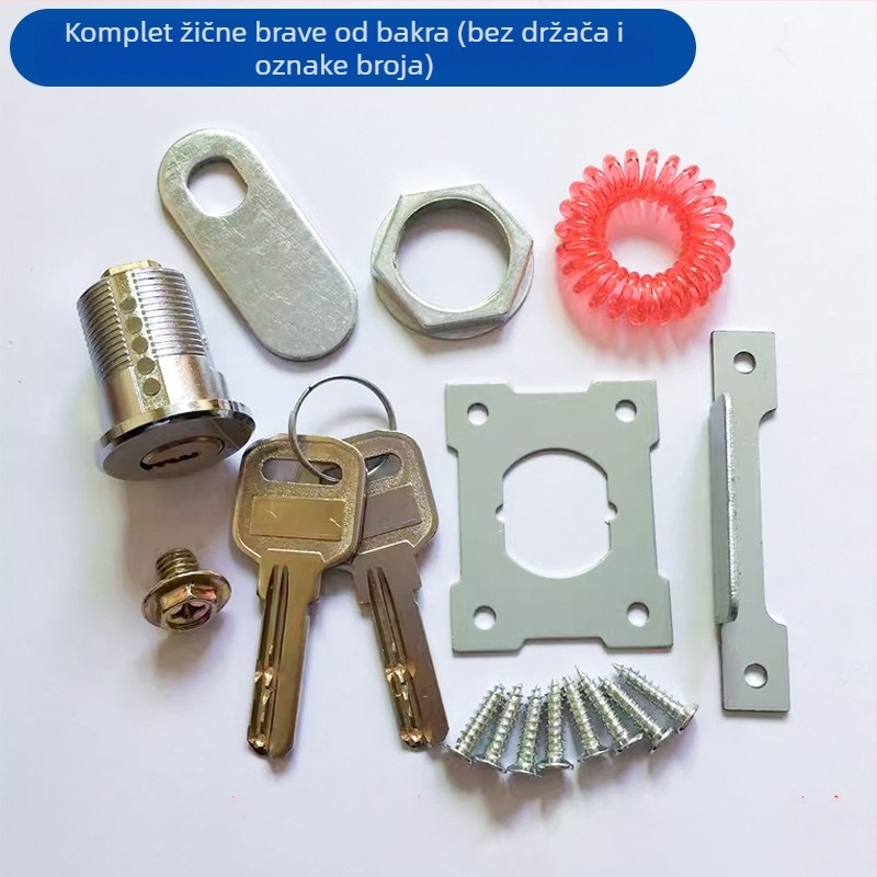 Brava za ormarić s brojevnim kodom • Model: brava s brojčanim kodom • Materijal: bakar/cinkova legura • Primjena: privatni ormarići i garderobe za saune, bazene, sportske objekte i garderobe • Marka: Lifang Hardware