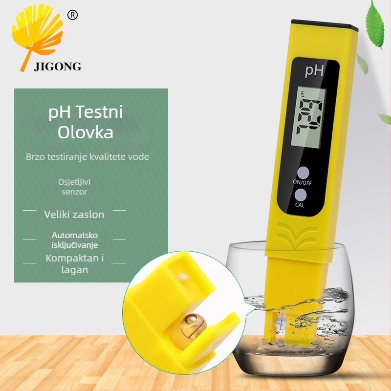 Prijenosni pH tester s automatskom kompenzacijom temperature, za građevinarstvo, testiranje vode i hrane, osjetljiva sonda — Record work