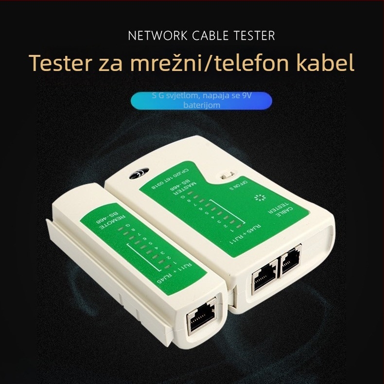 Mrežni alat za testiranje Waldnews NS486AT-1 za provjeru veza mrežnog kabela i telefonske linije; predstavljen 2023.; jamstvo 1 godina; OEM dostupno