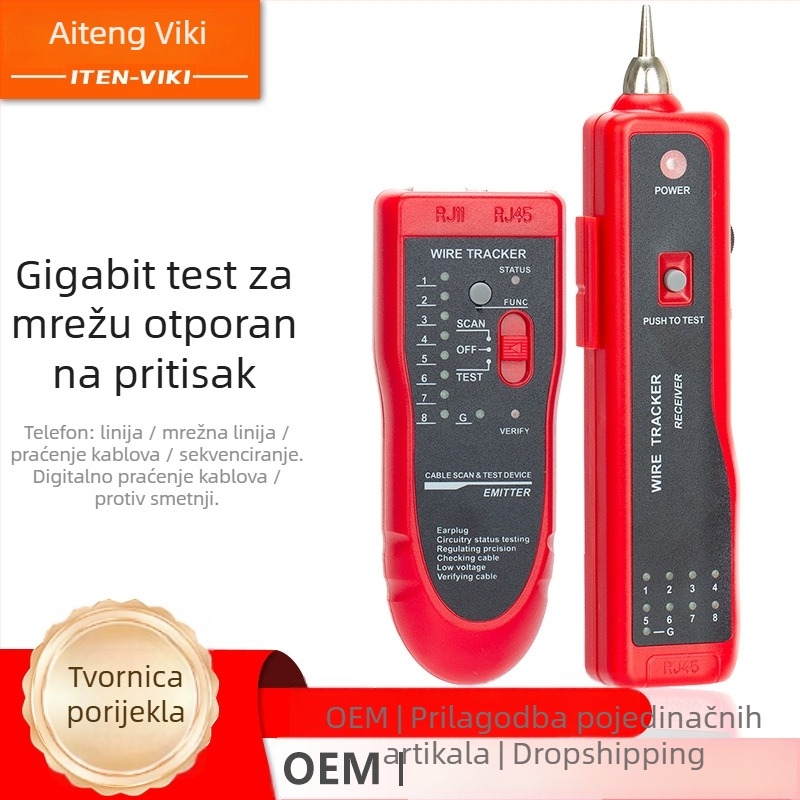 Inteligentni digitalni tester linije ITMJ-868, višenamjenski tražitelj linija, POE mrežni tester, zaštita od pregrijavanja, zaštita od smetnji, OEM dostupno, 1-godišnje jamstvo.