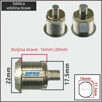Jedro hitnog zaključavanja ormarića za osiguranje | Model: Insurance Cabinet Emergency Lock Core | Broj proizvoda AS65465161 | Prilagodba obrade: Da