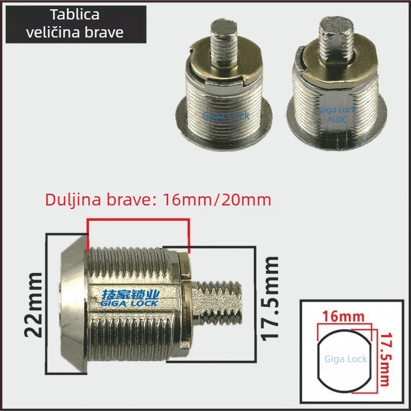 Jedro hitnog zaključavanja ormarića za osiguranje | Model: Insurance Cabinet Emergency Lock Core | Broj proizvoda AS65465161 | Prilagodba obrade: Da