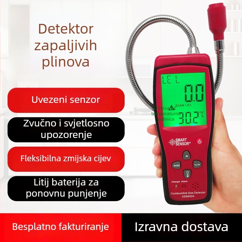 Xima As8800a prenosni detektor zapaljivih plinova za metan, etan, propan, butan, benzin, kerosen i LPG