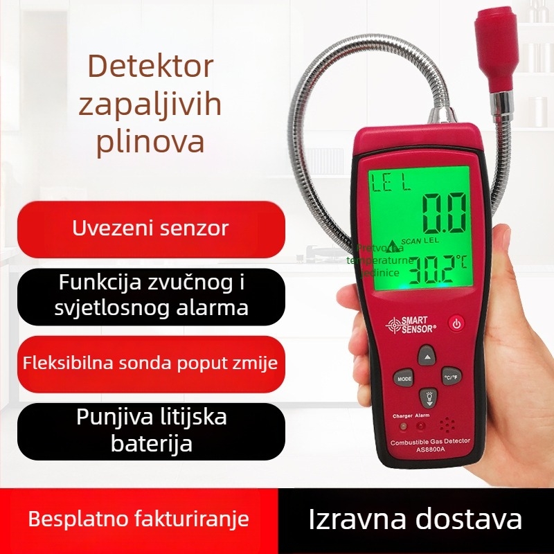 Xima As8800a prenosni detektor zapaljivih plinova za metan, etan, propan, butan, benzin, kerosen i LPG