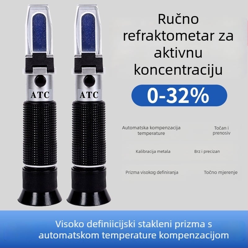 Refraktometar za koncentraciju površinski aktivnih tvari u tekućim deterdijentima za pranje i gelovima za tuširanje
