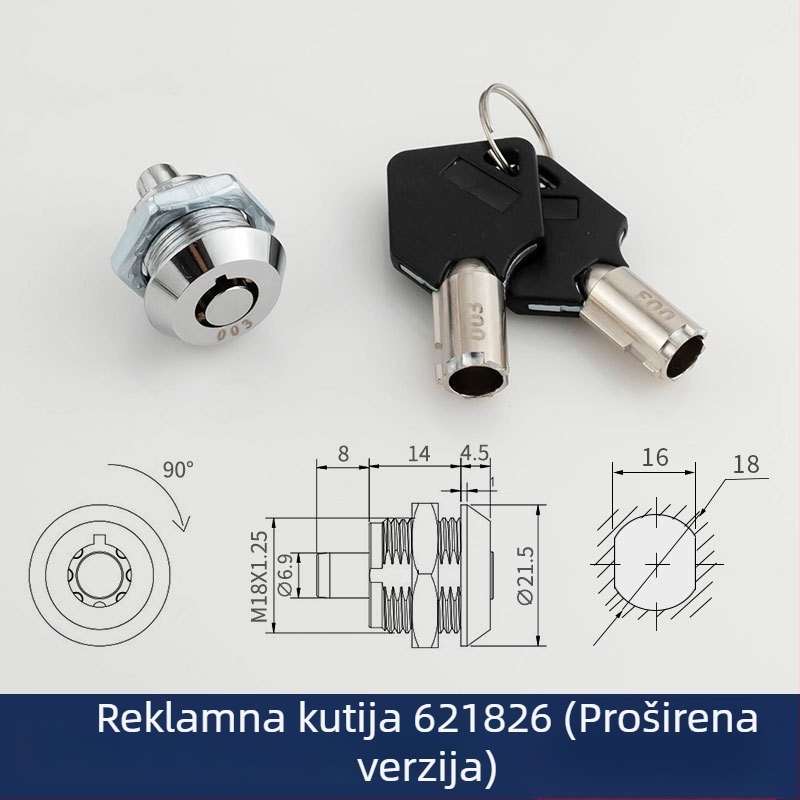 BLJ brava za reklamne kutije i rasvjetne kutije, cink legura, model 611829, moderni minimalistički dizajn