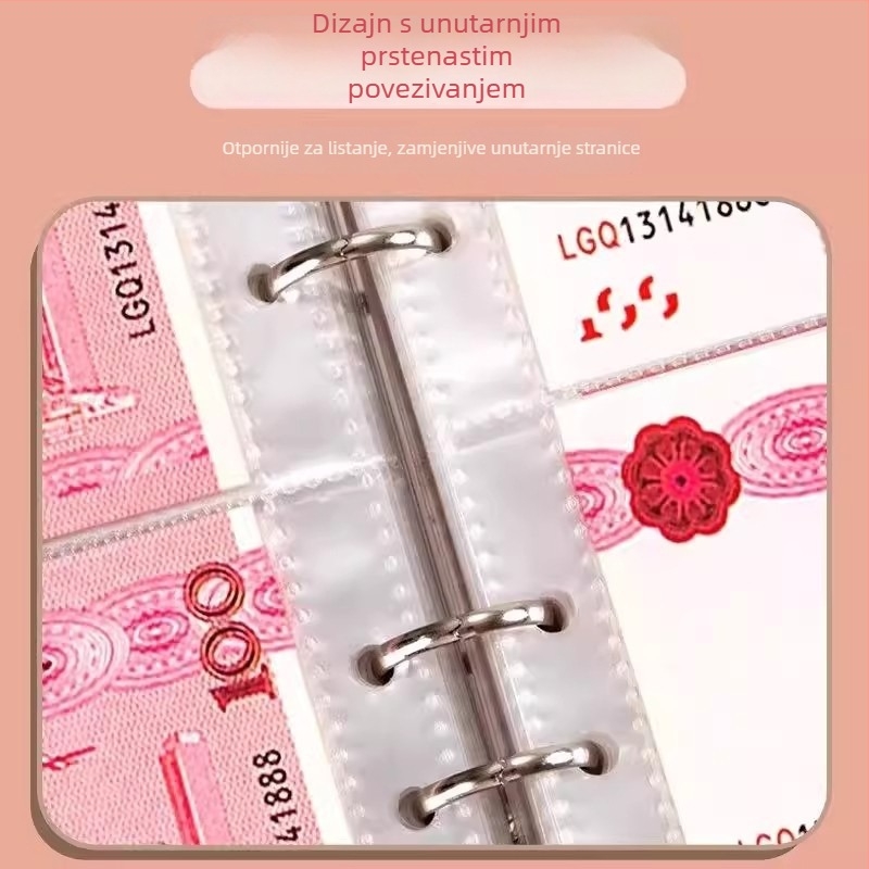 Knjiga za čuvanje novca sa zaključavanjem na lozinku - velika kapaciteta, odvojene stranice