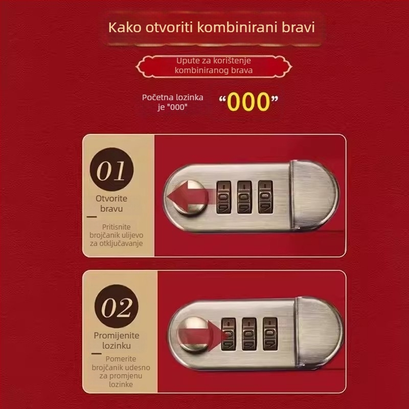 Knjiga za čuvanje novca sa zaključavanjem na lozinku - velika kapaciteta, odvojene stranice