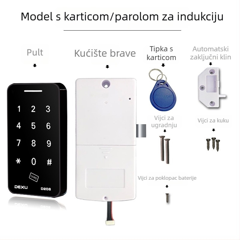 DEXU garderoba za teretanu i jogu s ladicama i pretincem za cipele, elektronički kodni zaključavanje; materijali: plastika, ABS, cinkovog legura; model: D208l/D207l; stil: lagani luksuz