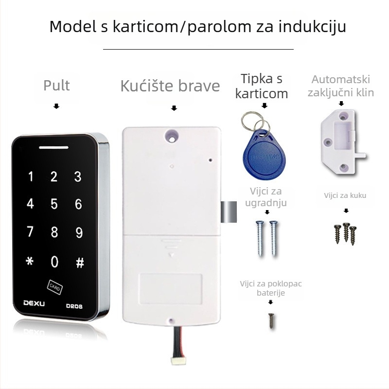 DEXU garderoba za teretanu i jogu s ladicama i pretincem za cipele, elektronički kodni zaključavanje; materijali: plastika, ABS, cinkovog legura; model: D208l/D207l; stil: lagani luksuz