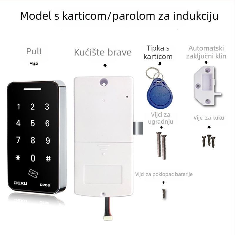 DEXU garderoba za teretanu i jogu s ladicama i pretincem za cipele, elektronički kodni zaključavanje; materijali: plastika, ABS, cinkovog legura; model: D208l/D207l; stil: lagani luksuz