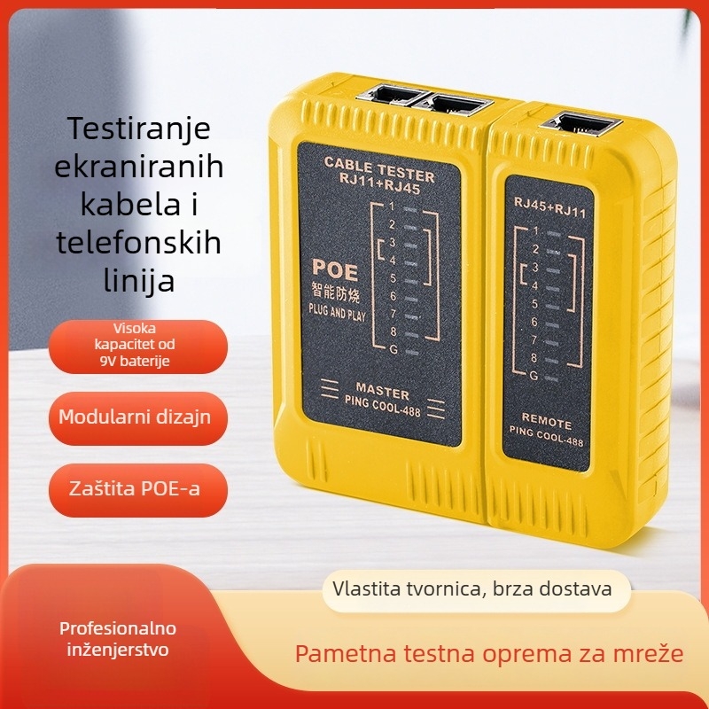 Mrežni testni instrument – Model 488, Tester telefonske mreže, Težina 0,09 kg, OEM dostupan, Uveden na tržište 2023