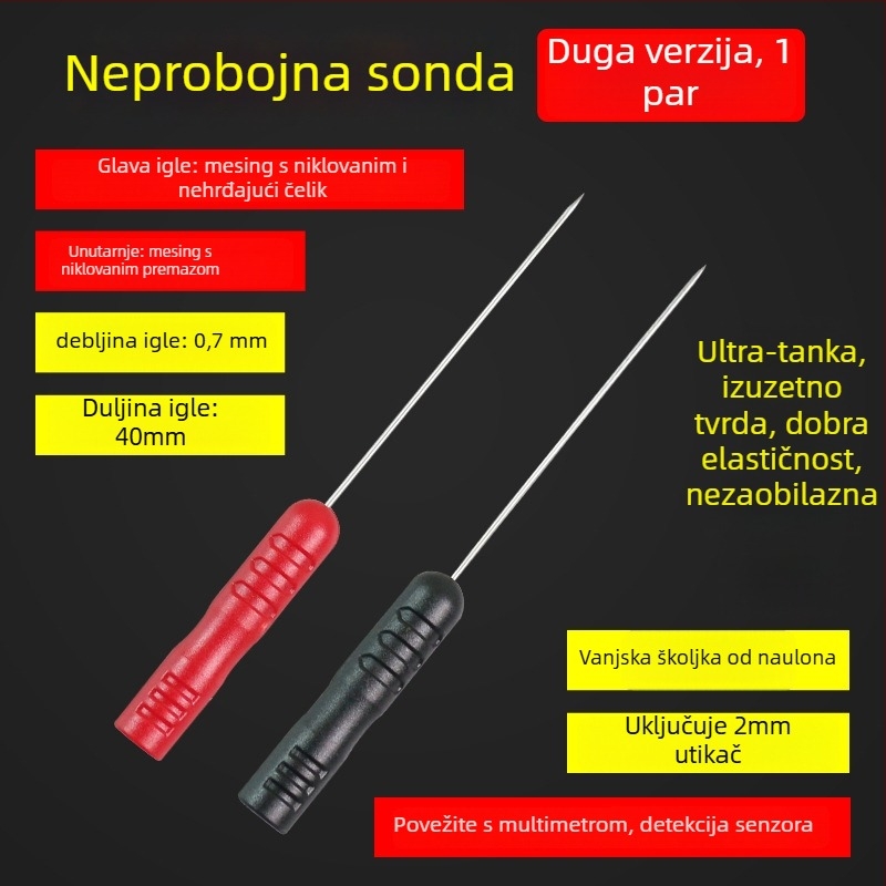 Automobilska električna testna sonda s čeličnom iglom - posebna vrh za ne destruktivnu provjeru električnih linija