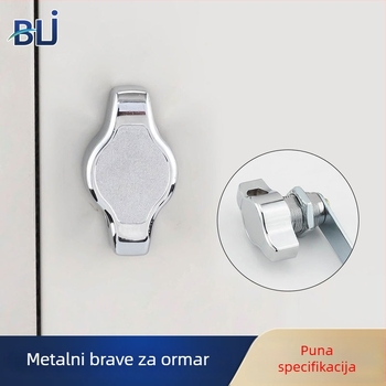 BLJ brava za vratima ormarića od cinkovog legura (model 6212A66) za drvene i metalne ormariće — moderni minimalistički dizajn