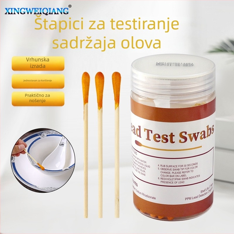 Tampon za ispitivanje sadržaja olova u kozmetici za laboratorijsku i kućnu upotrebu (Ispitivanje olova na površinskim premazima objekata; Primjena: kozmetika; Značka: Prosperity)